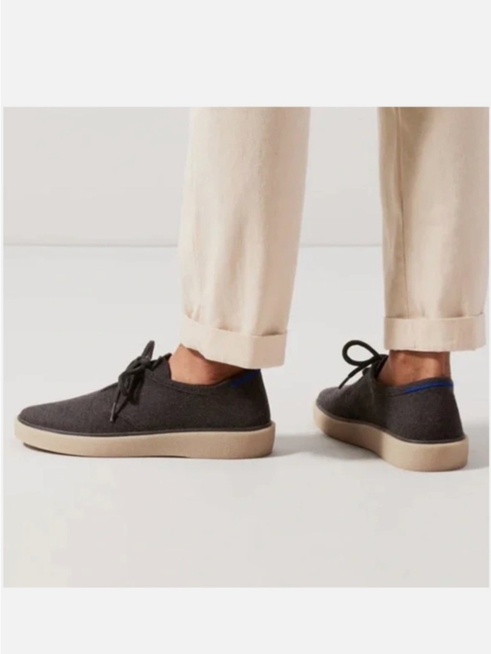 Rothy’s The Monty Lace Up Vintage Brown Men’s 12.5 Wool Knit Sneakers NIB